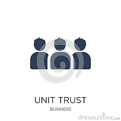 Unit trust icon. Trendy flat vector Unit trust icon on white background from business collection Vector Illustration