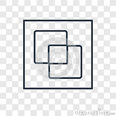 Unite concept vector linear icon isolated on transparent background, Unite concept transparency logo in outline style Vector Illustration
