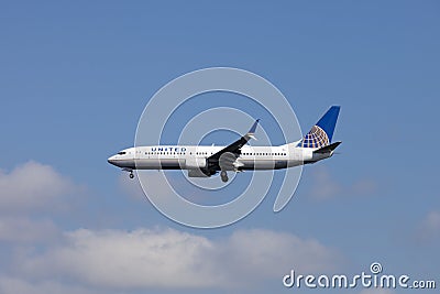 United airline passenger jet Editorial Stock Photo