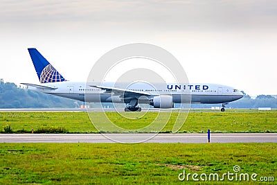 United Airlines Boeing 777 Editorial Stock Photo