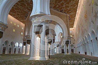 United Arab Emirates Abu Dhabi Mosque Abudhabi Sheikh Zayed Grand Mosque Center Architecture Design Islamic Moorish Style Editorial Stock Photo