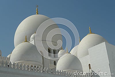 United Arab Emirates Abu Dhabi Mosque Abudhabi Sheikh Zayed Grand Mosque Center Architecture Design Islamic Moorish Style Dome Editorial Stock Photo