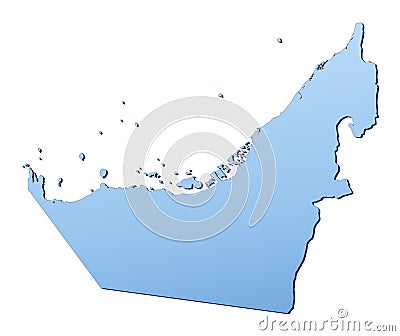 United Arab Emirates map Stock Photo