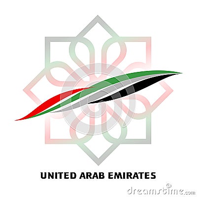 United Arab Emirates national day element. 2 December. UAE Independence Day greeting card. World of UAE pattern with modern and Cartoon Illustration