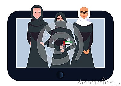 united arab emirates national day Cartoon Illustration