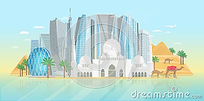 United Arab Emirates Poster Vector Illustration