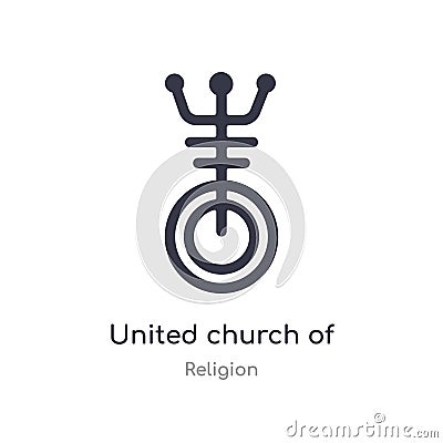 united church of christ icon. isolated united church of christ icon vector illustration from religion collection. editable sing Vector Illustration