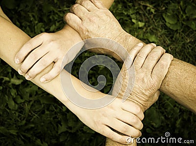 United hands Stock Photo