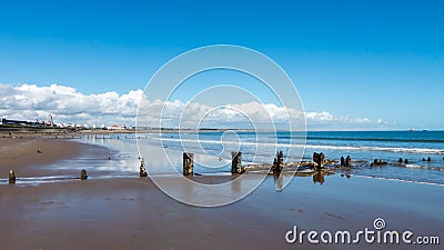 United Kingdom Aberdeen beach Stock Photo