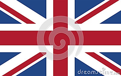 United Kingdom flag. Cartoon Illustration