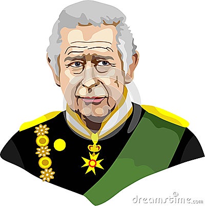 United Kingdom King Charles III Vector Illustration