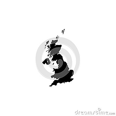 United Kingdom map symbol Vector Illustration