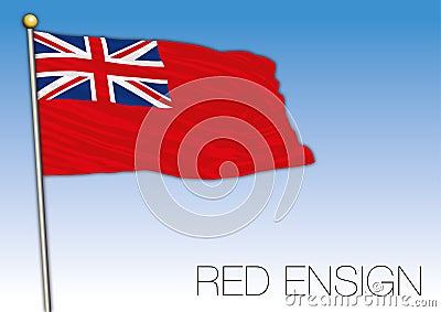 Red ensign flag, United Kingdom, vector illustration Vector Illustration