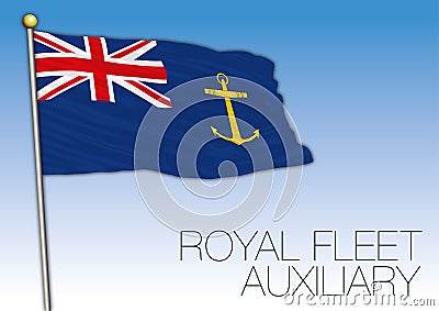 Royal Fleet Auxiliary flag, United Kingdom, vector illustration Vector Illustration