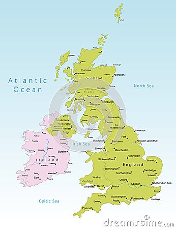 United Kingdom vector map Vector Illustration