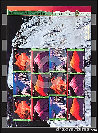 United Nation stamps 2002 Editorial Stock Photo