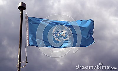 United Nations flag Editorial Stock Photo