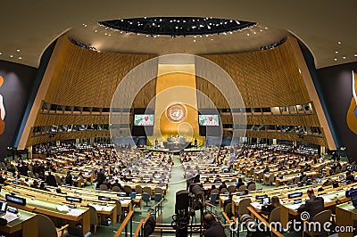 United Nations General Assembly in New York Editorial Stock Photo