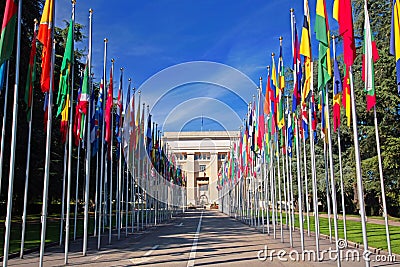 United Nations in Geneva Editorial Stock Photo