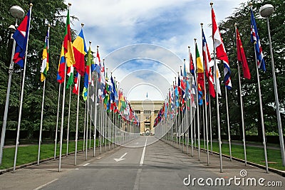 United Nations in Geneva Stock Photo