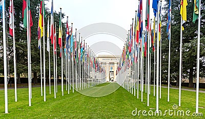United Nations in Geneva Editorial Stock Photo