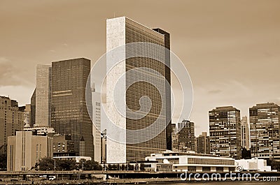 United Nations is headquartered in New York City, Editorial Stock Photo