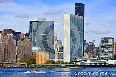 United Nations is headquartered in New York City, Editorial Stock Photo