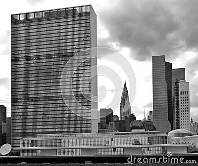 United Nations is headquartered in New York City, Editorial Stock Photo