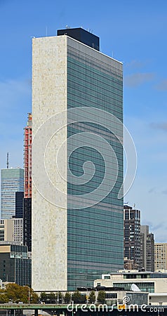 United Nations is headquartered in New York City, Editorial Stock Photo