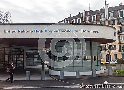 United Nations High Commissioner for Refugees UNHCR Geneva Editorial Stock Photo