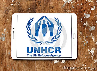 United Nations High Commissioner for Refugees UNHCR logo Editorial Stock Photo