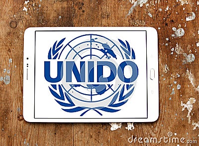 United Nations Industrial Development Organization, UNIDO logo Editorial Stock Photo