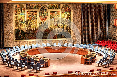 United Nations Security Council hall Editorial Stock Photo