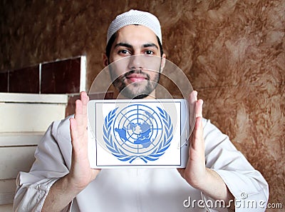United Nations , UN logo emblem Editorial Stock Photo