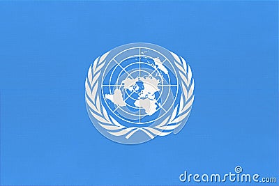 United Nations UN official flag. Sign of the international community of world Editorial Stock Photo