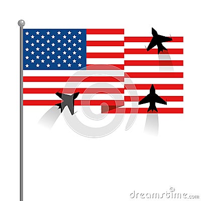 United state flag Vector Illustration