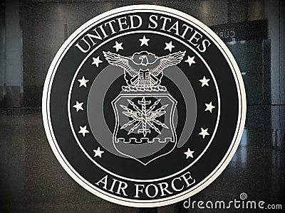 Emblem of the United States Air Force Editorial Stock Photo