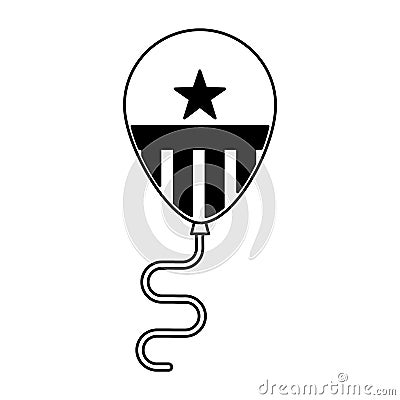United states of america balloon air Vector Illustration