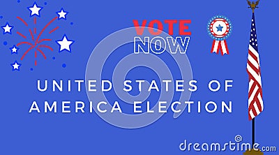 United States of America election Vote. Vector Vector Illustration