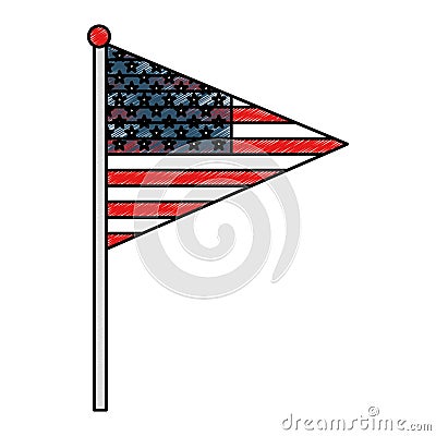 United states of america flag Vector Illustration