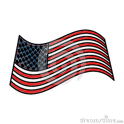 United states of america flag Vector Illustration