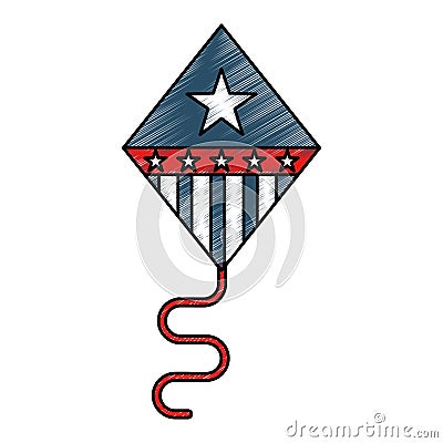 United states of america kite Vector Illustration