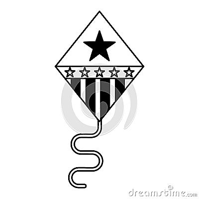 United states of america kite Vector Illustration