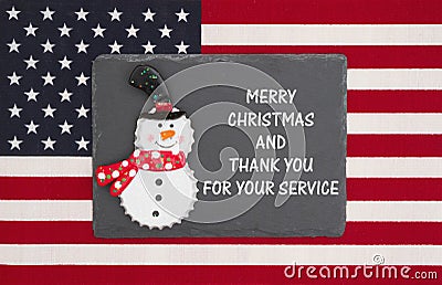 United States of America military holiday message Stock Photo