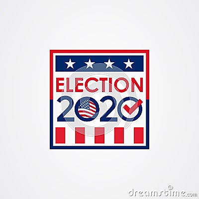 2020 United States of America presidential election vote banner Vector Illustration