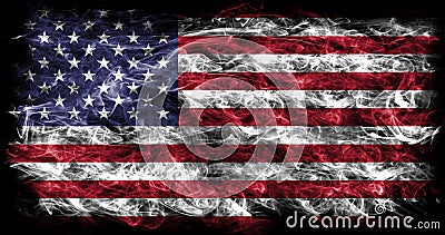 United States of America smoke flag, American flag, USA flag Stock Photo
