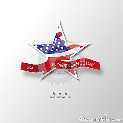 United States of America. 4th of July Independence Day. Vector 10 Editorial Stock Photo