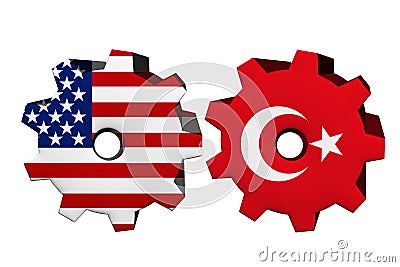 The United States of America and Turkey working together Stock Photo