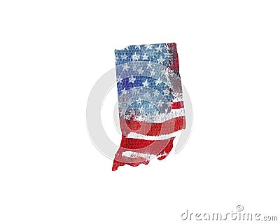 United States Of America. Watercolor texture of American flag. Stock Photo