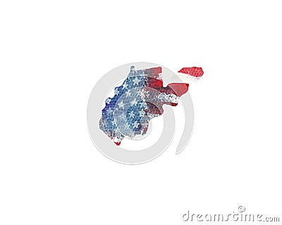 United States Of America. Watercolor texture of American flag. W Stock Photo